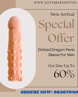 Stretchable Dragon Penis Sleeve with Dotted Texture Call 9836794089
